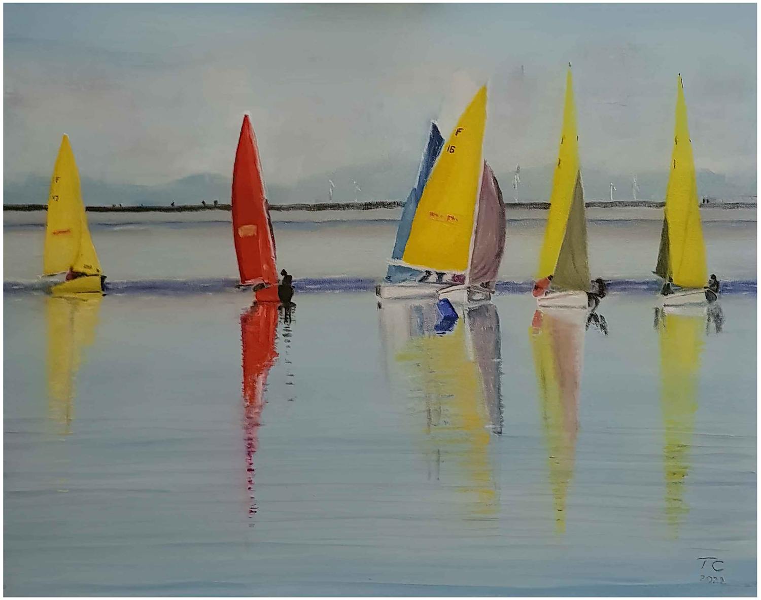 Boats on Water — painting by Trevor Chatfield