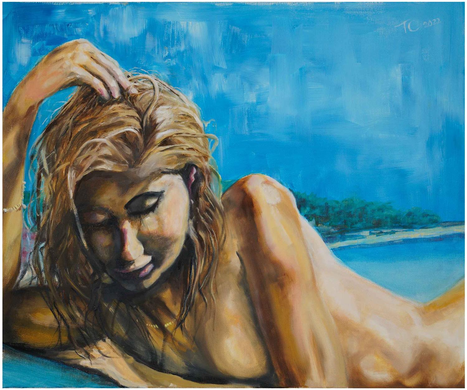 Chilling in the Sun — painting by Trevor Chatfield