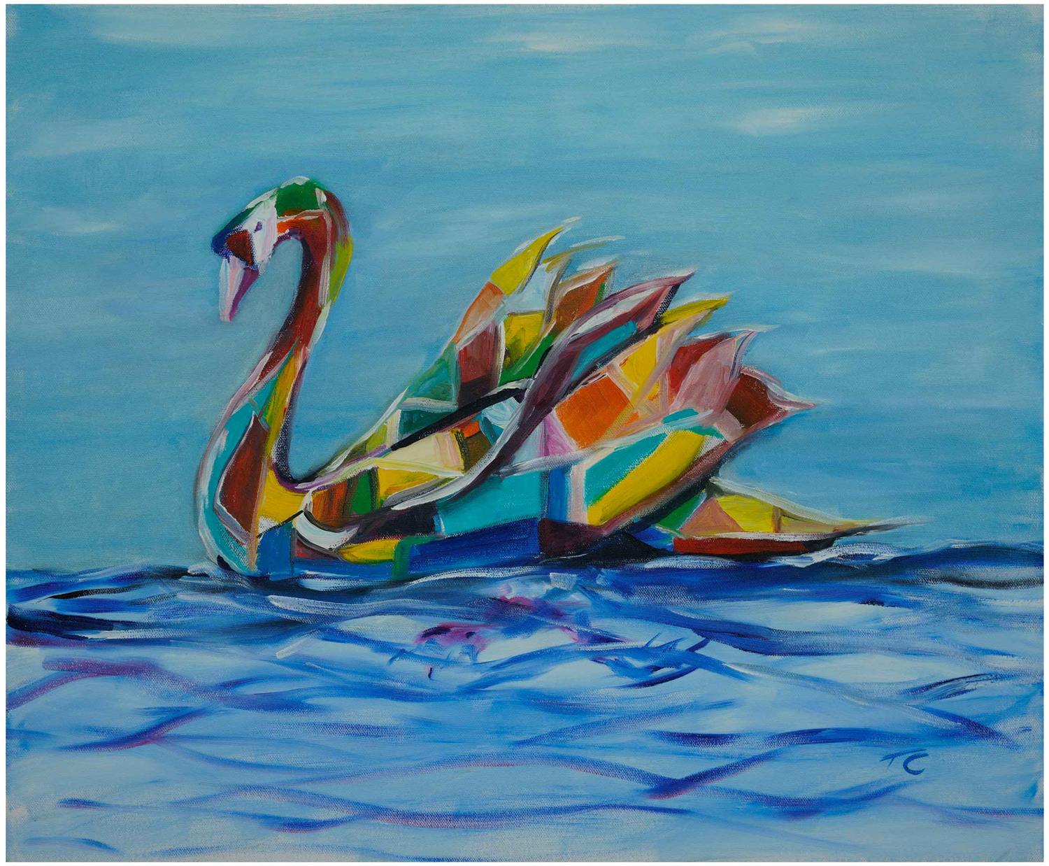 Swan Coat — painting by Trevor Chatfield